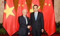 Líder partidista de Vietnam y primer ministro chino coinciden en ámbitos de colaboración