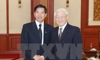 Máximo líder partidista de Vietnam elogia cooperación con Laos