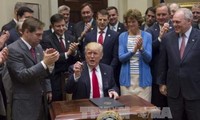Donald Trump satisfecho con sus primeros 100 días en la Casa Blanca