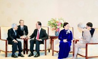 Presidente vietnamita se entrevista con los emperadores japoneses