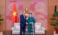 Dirigente vietnamita conversa con representante de Organización Mundial de la Salud