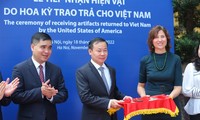 Vietnam recibe objetos históricos antiguos entregados por Estados Unidos
