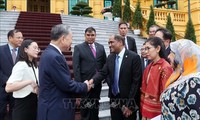 Presidente de Vietnam se reúne con representantes diplomáticos de Timor Leste y ASEAN