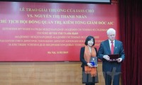 นักวิทยาศาสตร์หญิงเวียดนามคนแรกรับรางวัลของสถาบัน IASSและรางวัล Vernadski