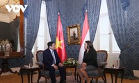 นายกรัฐมนตรี ฝ่ามมิงชิ้ง พบปะหารือกับประธานาธิบดีฮังการี