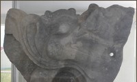 Trưng bày đầu Rồng đá mới phát hiện tại Thành Nhà Hồ 