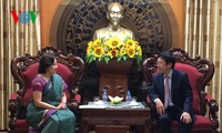 Tổng Giám đốc Đài Tiếng nói Việt Nam Nguyễn Đăng Tiến tiếp Đại sứ Ấn Độ