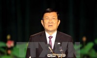 Chủ tịch nước Trương Tấn Sang dự Đại hội thi đua yêu nước của Thành phố Hồ Chí Minh