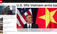 Tuyên bố bỏ cấm vận vũ khí đối với Việt Nam của Tổng thống Hoa Kỳ thu hút truyền thông quốc tế