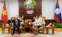 Tổng Bí thư, Chủ tịch nước hội kiến Thủ tướng và Chủ tịch Quốc hội Lào