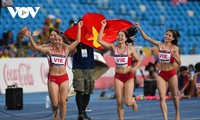 Điền kinh Việt Nam giành HCV chạy tiếp sức nữ 4x400m châu Á 2023