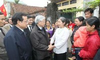 Tổng Bí thư Nguyễn Phú Trọng thăm huyện Thạch Thất, Hà Nội 