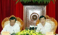 Chủ tịch nước Trương Tấn Sang làm việc với Ban thường vụ thành ủy Hà Nội.