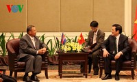 Chủ tịch nước Trương Tấn Sang gặp gỡ lãnh đạo Quốc hội và Chính phủ Campuchia