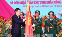 Chủ tịch nước Trương Tấn Sang trao Huân chương Quân công hạng Nhất cho Lực lượng vũ trang Quân khu 3