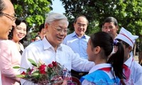 Tổng bí thư Nguyễn Phú Trọng dự Ngày hội Đại đoàn kết toàn dân tộc tại huyện Đan Phượng
