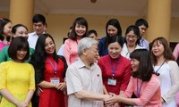 Tổng Bí thư Nguyễn Phú Trọng tiếp xúc cử tri quận Tây Hồ, Hà Nội
