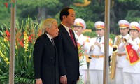 Chủ tịch nước Trần Đại Quang chủ trì lễ đón và hội kiến Nhà vua và Hoàng hậu Nhật Bản Akihito