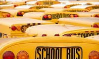 American yellow school bus 