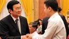 ประธานแห่งรัฐTrương Tấn Sangให้การต้อนรับหัวหน้าสหกรณ์ดีเด่น๑๐๐คน