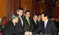 ประธานประเทศให้การต้อนรับประธานพันธมิตรสส.มิตรภาพญี่ปุ่น เวียดนาม