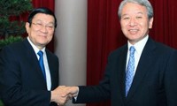   ประธานประเทศเวียดนามเจืองเติ้นซางให้การต้อนรับประธานJICA