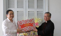 Chủ tịch Ủy ban Trung ương MTTQ Việt Nam Trần Thanh Mẫn thăm các cơ sở tôn giáo tại Cần Thơ