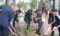 Đài TNVN tiếp nhận 100 cây hoa anh đào do Trường tiếng Nhật Kairinjuku trao tặng