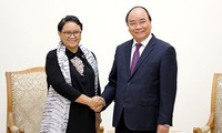 Thủ tướng Nguyễn Xuân Phúc tiếp Bộ trưởng Ngoại giao Indonesia