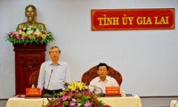 Thường trực Ban Bí thư Trần Quốc Vượng làm việc tại tỉnh Gia Lai