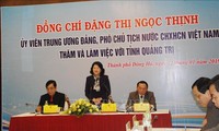 Phó Chủ tịch nước Đặng Thị Ngọc Thịnh làm việc với tỉnh Quảng Trị