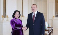 Phó Chủ tịch nước Đặng Thị Ngọc Thịnh hội kiến Tổng thống Azerbaijan Ilham Aliyev 
