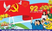 Điện mừng nhân dịp kỷ niệm 92 năm Ngày thành lập Đảng Cộng sản Việt Nam của Lào và Campuchia
