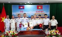 Học viện Hải quân hai nước Việt Nam - Campuchia ký Biên bản kết nghĩa