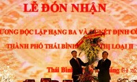 В городе Тхайбинь состоялась церемония признания городом второй степени