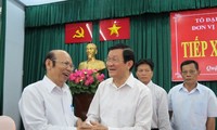 Президент СРВ Чыонг Тан Шанг встретился с избирателями г.Хошиминa