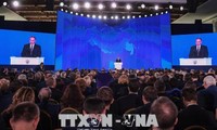 Владимир Путин в 14-й раз выступил с ежегодным посланием к Федеральному собранию 