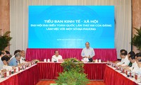 越共13大经济社会小组与一些地方领导人举行工作会议