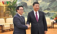 អគ្គលេខាបក្សចិន Xi Jinping អញ្ជើញទទួលជួបជាមួយបេសកជនពិសេសរបស់អគ្គលេខាបក្ស Nguyen Phu Trong 