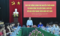Phó Thủ tướng Nguyễn Thiện Nhân làm việc với Học viện Thanh thiếu niên