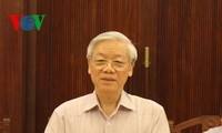 Tổng Bí thư Nguyễn Phú Trọng làm việc với Ban Thường vụ Tỉnh ủy Lai Châu