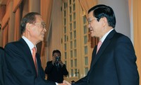 Chủ tịch nước Trương Tấn Sang tiếp cựu Quốc Vụ khanh, cựu Thượng nghị sĩ Nhật Bản Matsuda Iwao