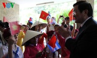 Chủ tịch nước Trương Tấn Sang gặp mặt kiều bào, cán bộ, chuyên gia Cuba từng công tác tại Việt Nam