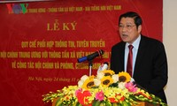 Ký kết quy chế phối hợp giữa Ban Nội chính Trung ương với Đài Tiếng nói Việt Nam và Thông tấn xã VN