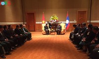 Tổng Bí thư, Chủ tịch nước Lào Bounnhang Vorachith gặp đại diện Hội hữu nghị Việt- Lào