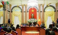 Chủ tịch nước Trần Đại Quang gặp mặt Nhóm nữ đại biểu Quốc hội Việt Nam khóa XIV