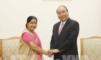 Thủ tướng Nguyễn Xuân Phúc tiếp Bộ trưởng Ngoại giao Ấn Độ Sushma Swaraj
