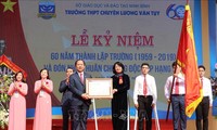 Kỷ niệm 60 năm thành lập (1959 - 2019) Trường Trung học Phổ thông chuyên Lương Văn Tụy, tỉnh Ninh Bình