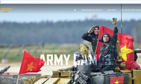 Website về Army Games 2021 của Bộ Quốc phòng Việt Nam thông tin bằng ba ngôn ngữ