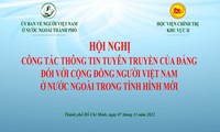 Hội nghị “Công tác thông tin tuyên truyền của Đảng đối với cộng đồng người Việt Nam ở nước ngoài trong tình hình mới“